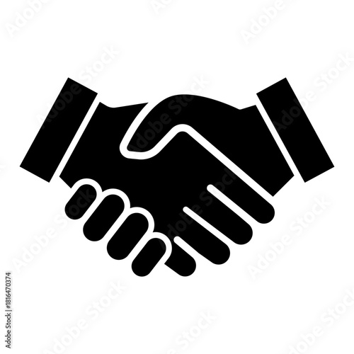 handshake glyph icon