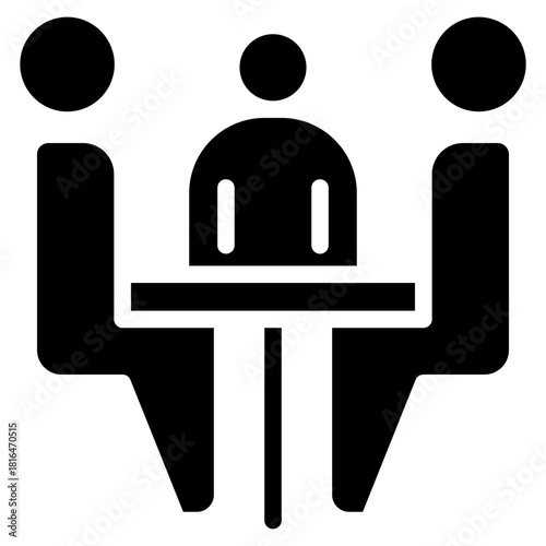 Company meeting Icon Glyph Element For Design Vector Illustration