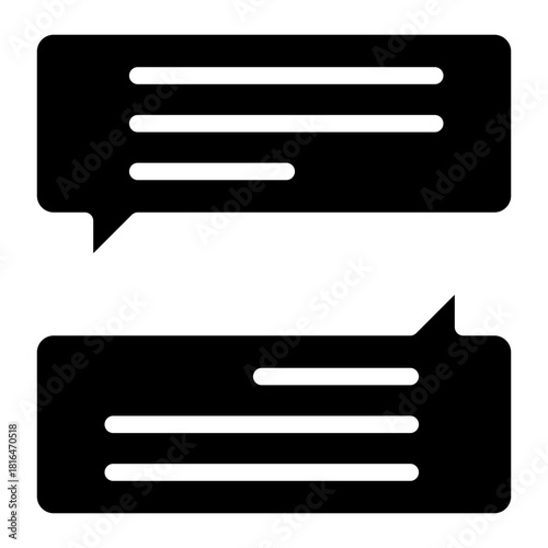 Business dialog  Icon Glyph Element For Design Vector Illustration