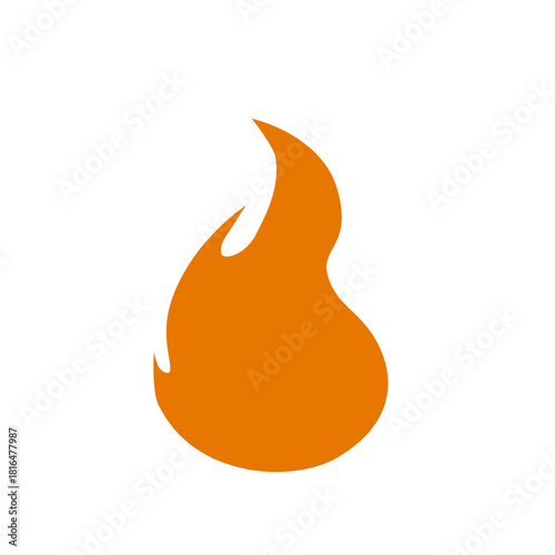 Set of red and orange fire flame.