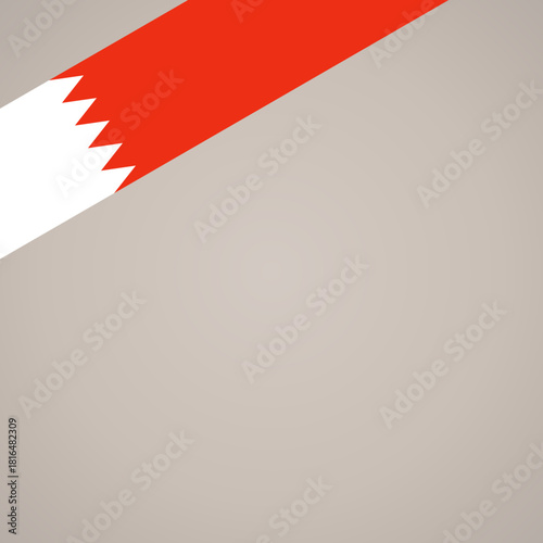 Top left corner ribbon flag of Bahrain