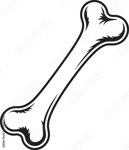 vector illustration of a dog bone