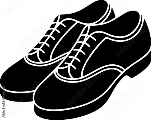 Tap Shoes silhouette vector illustration