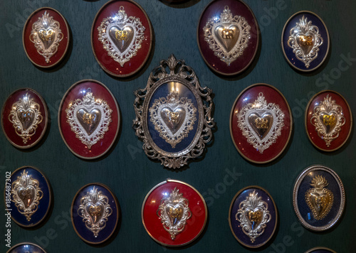 Set of ex-votos in a church.