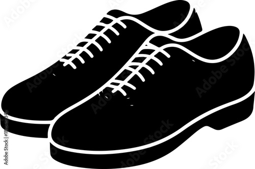 Tap Shoes silhouette vector illustration