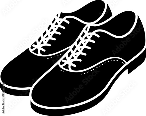 Tap Shoes silhouette vector illustration