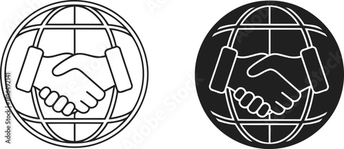 Worldwide partnership agreement with a handshake symbolizing international collaboration and connection