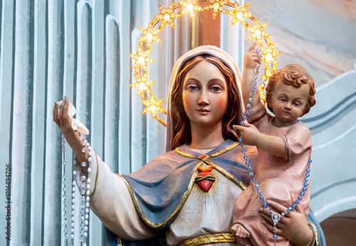 Foto Painting (19th century) of the Immaculate Heart of Mary.