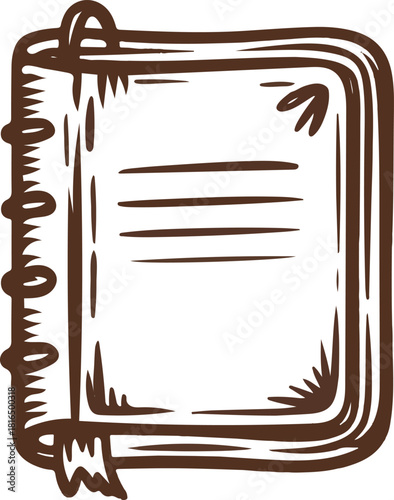 Blank Recipe Notebook Template with Lines for Writing Culinary Creations