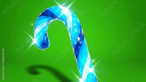 Festive Blue Candy Cane Delight - A Sweet Holiday Treat.