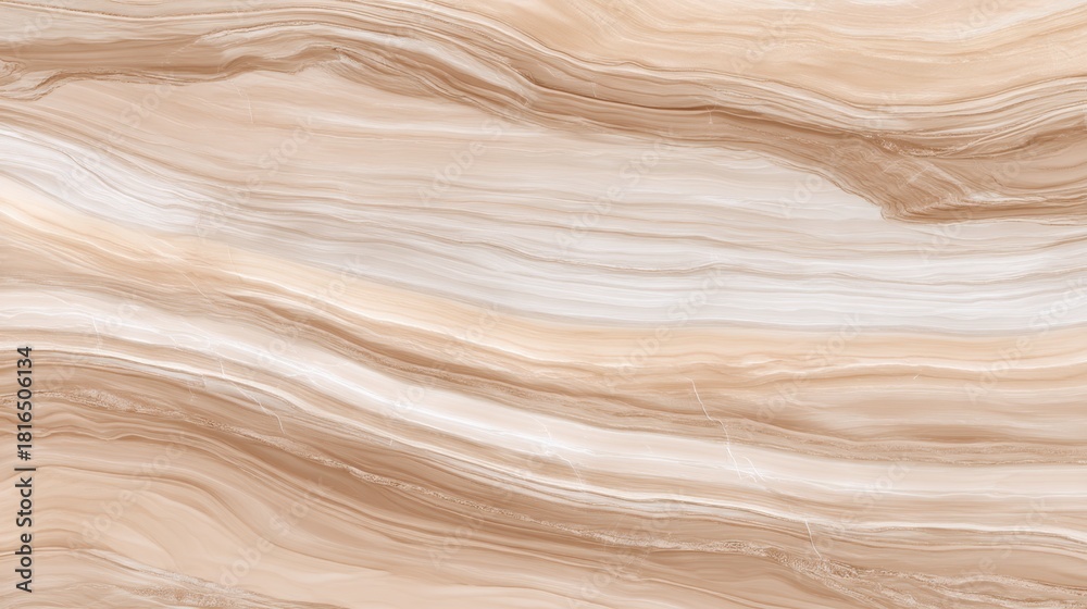 Fototapeta premium Elegant and Soft Beige Marble Pattern with Subtle Waves and Textured Surface Ideal for Interior Design, Backdrops, and Artistic Projects