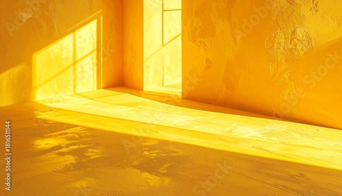 1980年代風のイエローで塗装されたプラスター壁の室内背景です。
マットな仕上げでわずかなプラスターの質感が自然に見える均一な壁面です。
広いネガティブスペースを活かしてポスターや広告、ブランド素材に最適です。
フォトリアルで高解像度、レトロで明るくクリーンな印象のデザイン用途向け背景素材です。