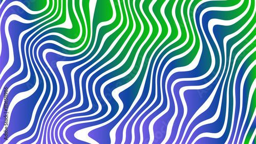 Blue and Green Liquid Wavy Distortion Abstract Background for Artistic Design Work