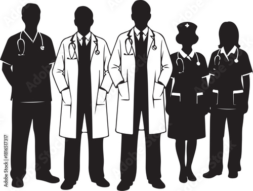 Medical & Healthcare Silhouette Illustration