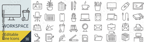線の編集ができるワークスペースに関するアイコンセット（アウトライン化していない）

