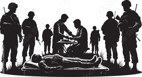 Medical & Healthcare Silhouette Illustration