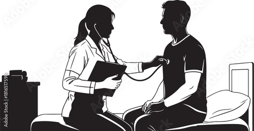 Medical & Healthcare Silhouette Illustration