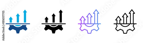 Improvement Icon Multiple Style Vector Illustration
