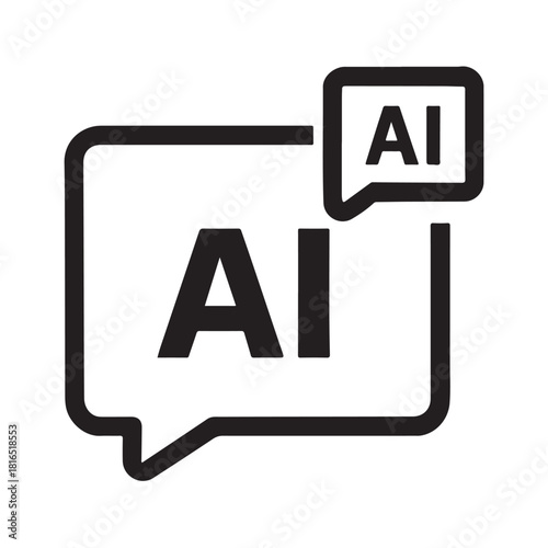 Ai chat icon vector 