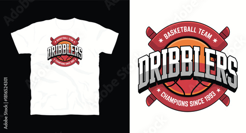 Basketball team dribblers t shirt vector design