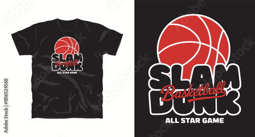 Slam dunk basketball all star game t shirt design