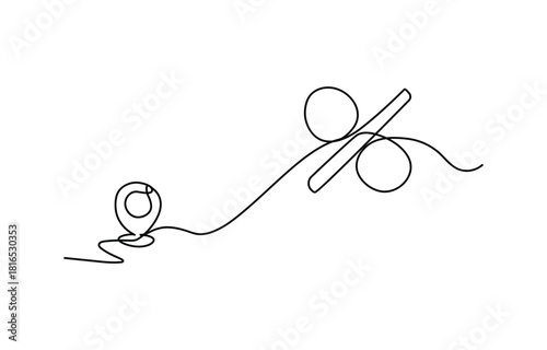 Linear background of percent sign art logo. One continuous line drawing of a percent sign. Vector illustration. Linear percent icon isolated, Continuous one line percent sign. percentage illustration,