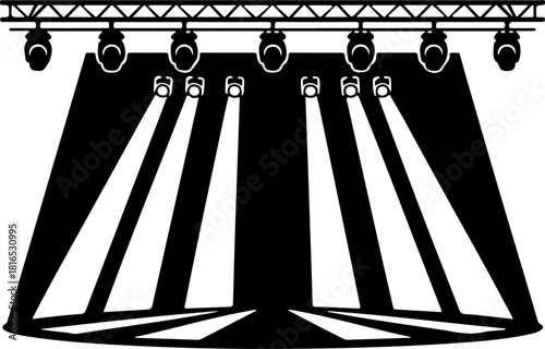 Striking Stage silhouette vector illustration