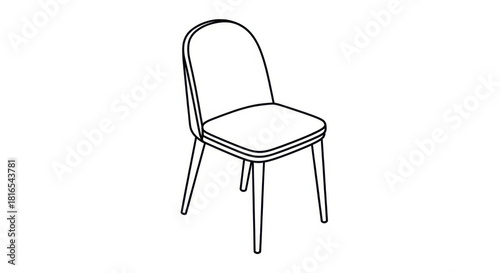 Minimalist Chair Line Art Furniture Design.