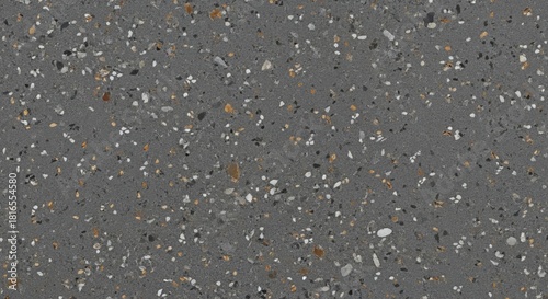 Fototapeta Naklejka Na Ścianę i Meble -  Close up textured surface of dark gray asphalt with small white and gray aggregate