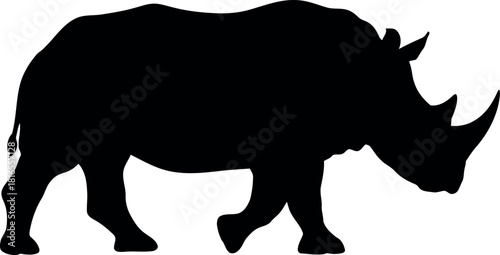 Black rhino silhouette