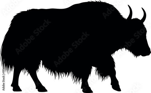 Black yak silhouette