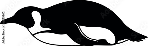 Penguin silhouette illustration