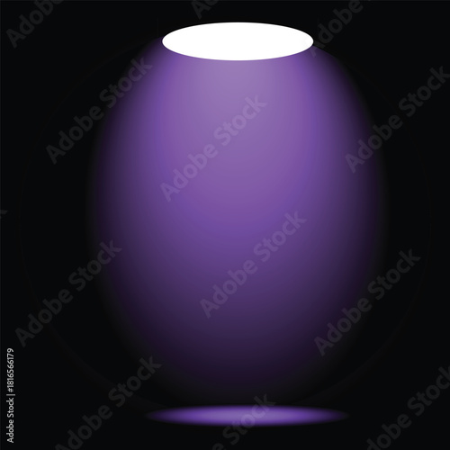 purple ball on a black background