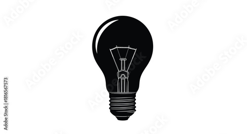 Light bulb silhouette icon