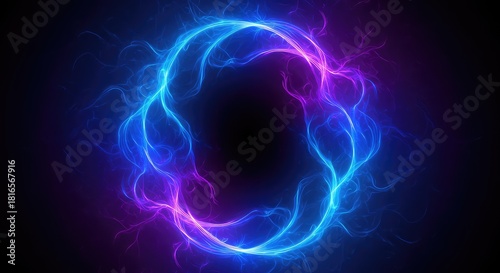 Abstract swirling blue and purple plasma energy field. Dynamic electric background for technology and science projects ,background ,swirl ,ethereal