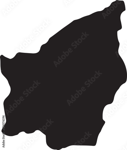 San Marino map silhouette isolated on white background Keywords: San Marino, map, silhouette