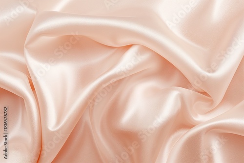 Soft Pink Satin Fabric with Gentle Shine and Curves