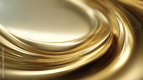 Abstract Golden Swirl: An abstract composition of swirling, molten gold creates a sense of luxury and opulence, with its elegant curves and reflective surface.