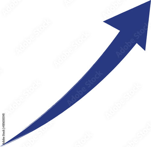 Blue upward trending arrow graphic representing growth and progress