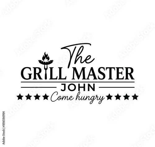 Elegant Personalized Grill Master Badge