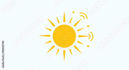 Sun transmitting signal icon