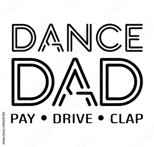 Modern Minimalist Dance Dad Badge