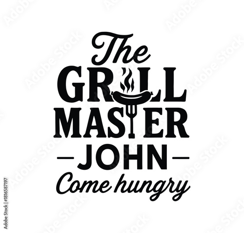 Classic Personalized Grill Master Badge