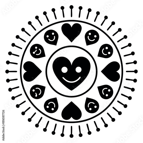 Random Acts of Kindness Day black color design, solid white background (8).eps