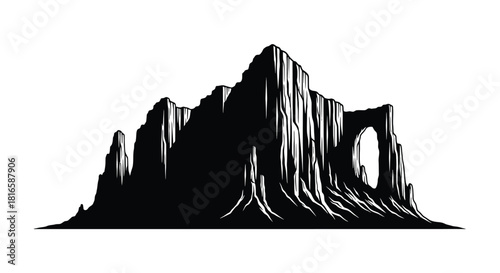 Mountain rock landscape with arch