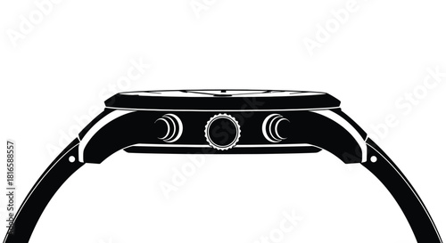 Watch side view illustration