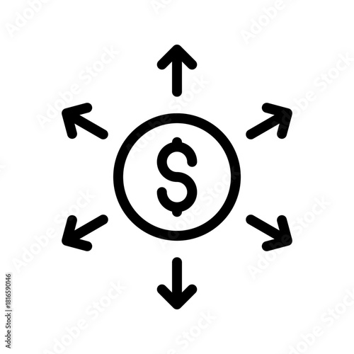 Financial Diversification Icon Pack, Strategic Investment and Portfolio Growth Symbols for Business and Finance Apps