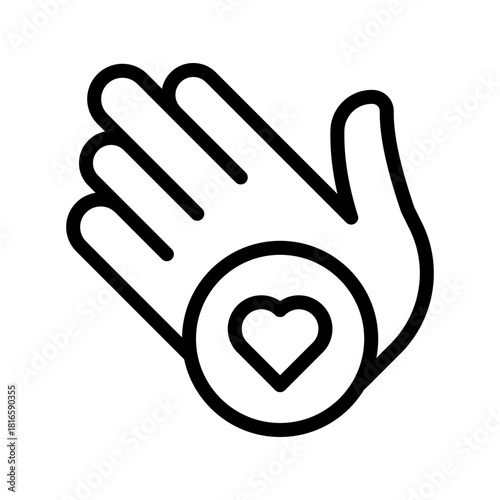 Volunteer Icon Collection, Compassionate Helping Hands and Community Support Symbols for Nonprofit and UI Projects