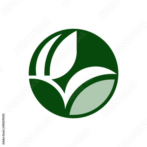 Transparent Leaf Logo Overlay on Dark Background Variant Transparent Background