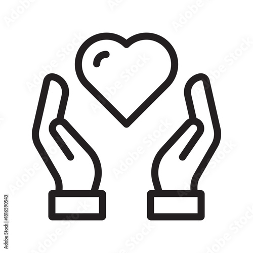 Charity Icon Collection, Heartfelt Giving and Support Symbols for Nonprofit, Community Aid, and UI Applications